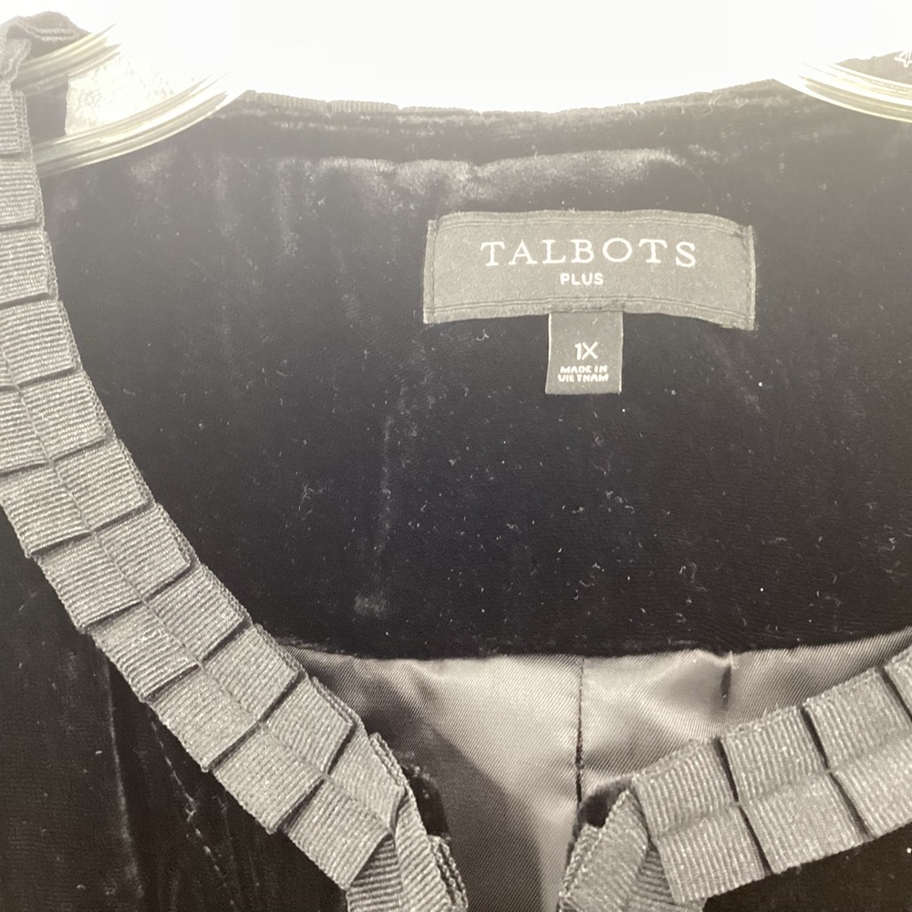 Talbots Black Velvet Jacket - Picture 10 of 10